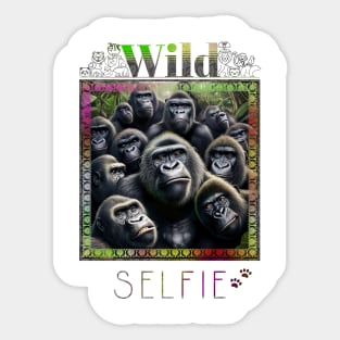 Gorilla Ape Wild Nature Funny Happy Humor Photo Selfie Sticker